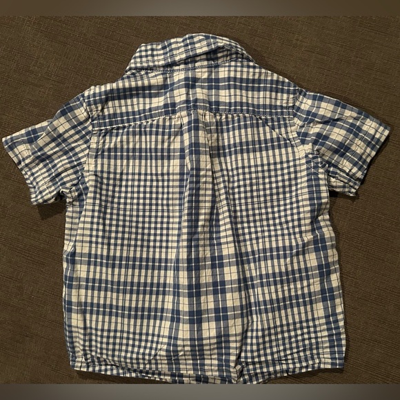 Janie and Jack Baby Boy Plaid Button up shirt 6-12mo - Picture 3 of 5